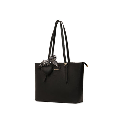 Magnolia Black PU Leather Solid One Size Women Tote