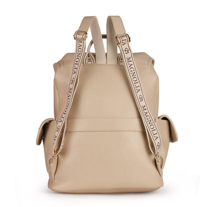 Magnolia PU Leather  Yellow Backpack
