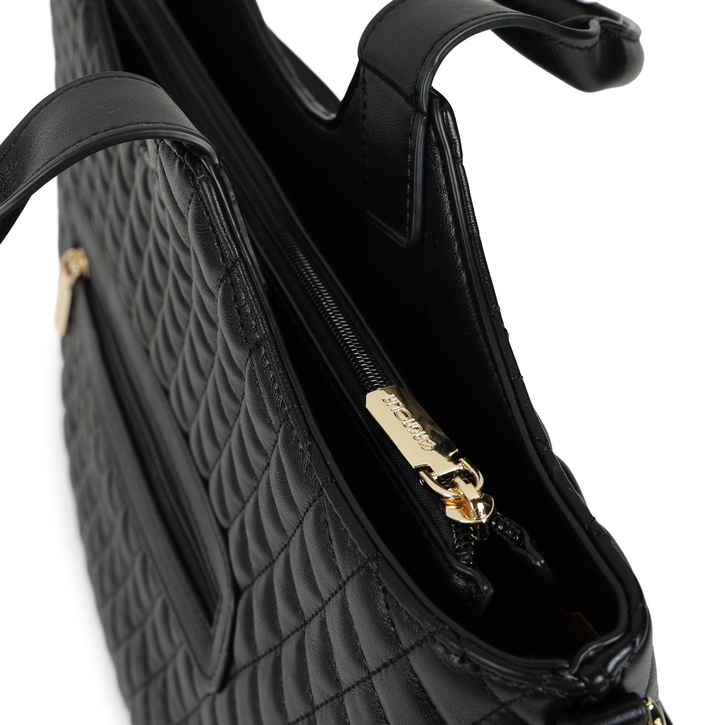 Magnolia PU Leather Women Black Tote Bag