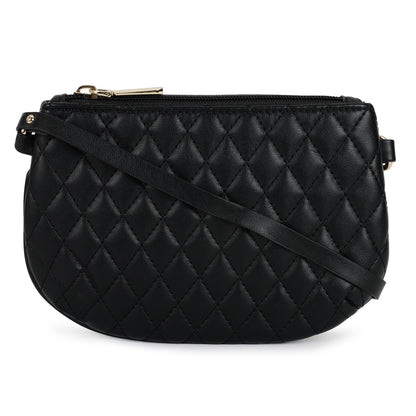 Magnolia PU Leather Women Black Tote Bag