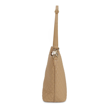 Magnolia PU Leather Women Khaki Tote Bag