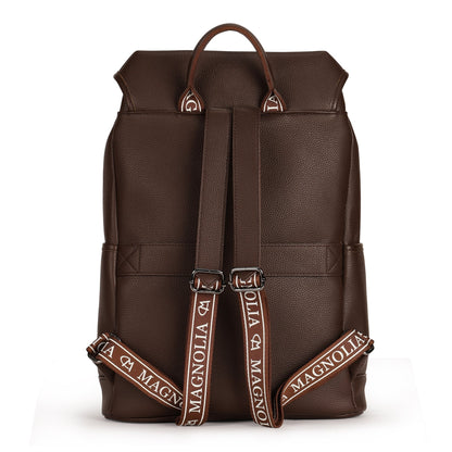 Magnolia PU Leather  Coffee Backpack