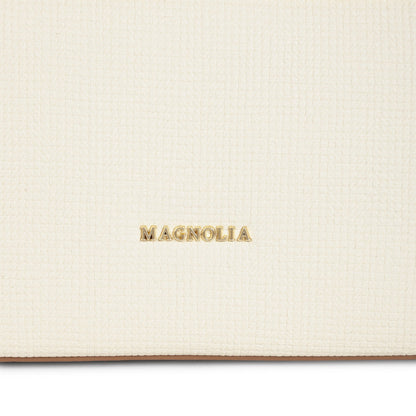 Magnolia PU Leather Women Ivory Tote Bag