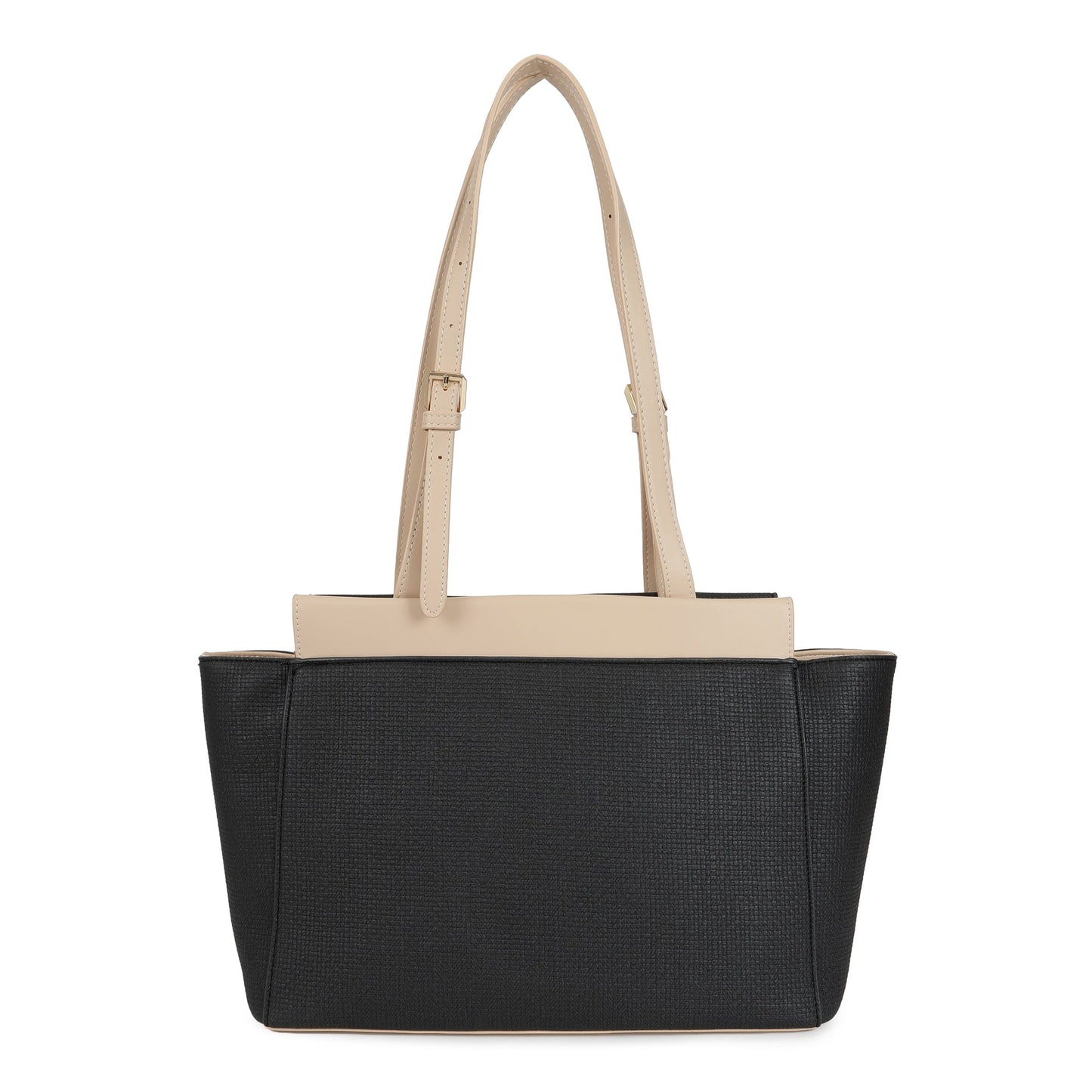 Magnolia PU Leather Women Black Tote Bag