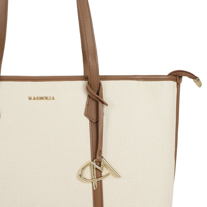 Magnolia PU Leather Women Khaki Tote Bag
