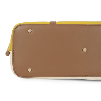 Magnolia PU Leather Women Khaki Tote Bag