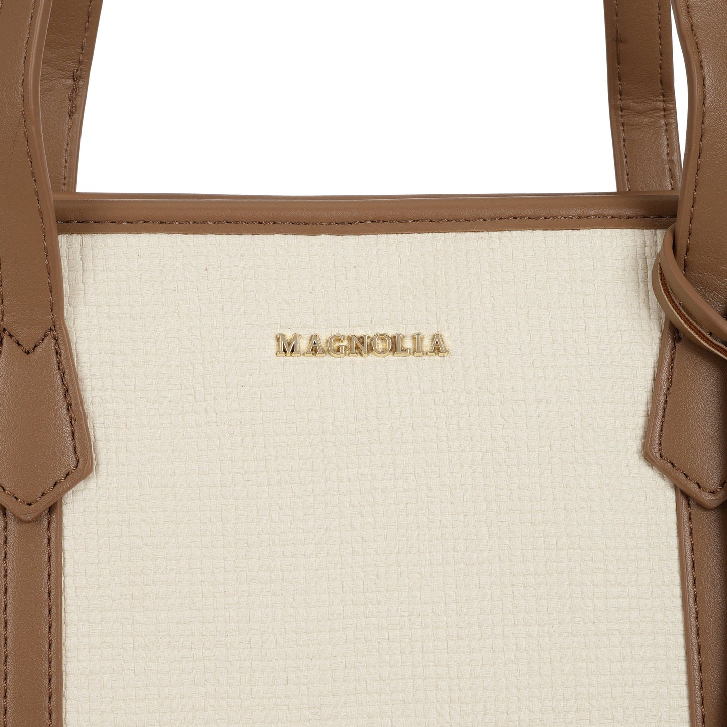 Magnolia PU Leather Women Khaki Tote Bag