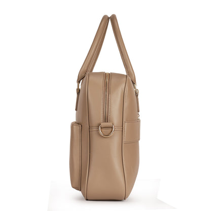 Magnolia PU Leather  Taupe Laptopbag