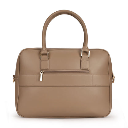 Magnolia PU Leather  Taupe Laptopbag
