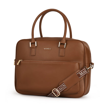 Magnolia PU Leather  Brown Laptopbag