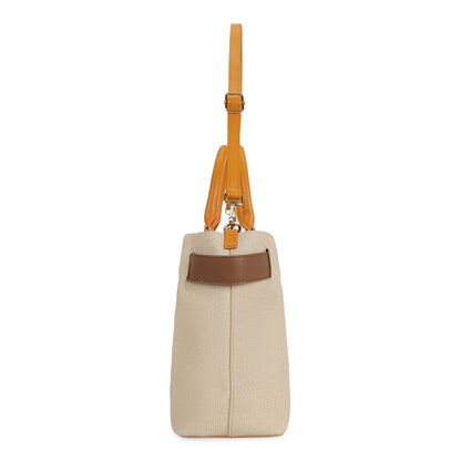 Magnolia PU Leather Women Khaki Tote Bag