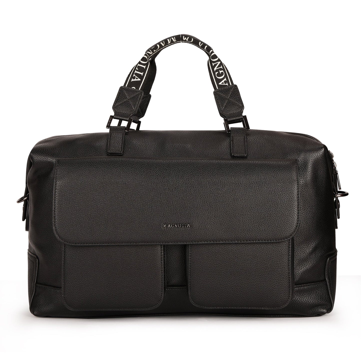 Magnolia PU Leather Women Black Handbag