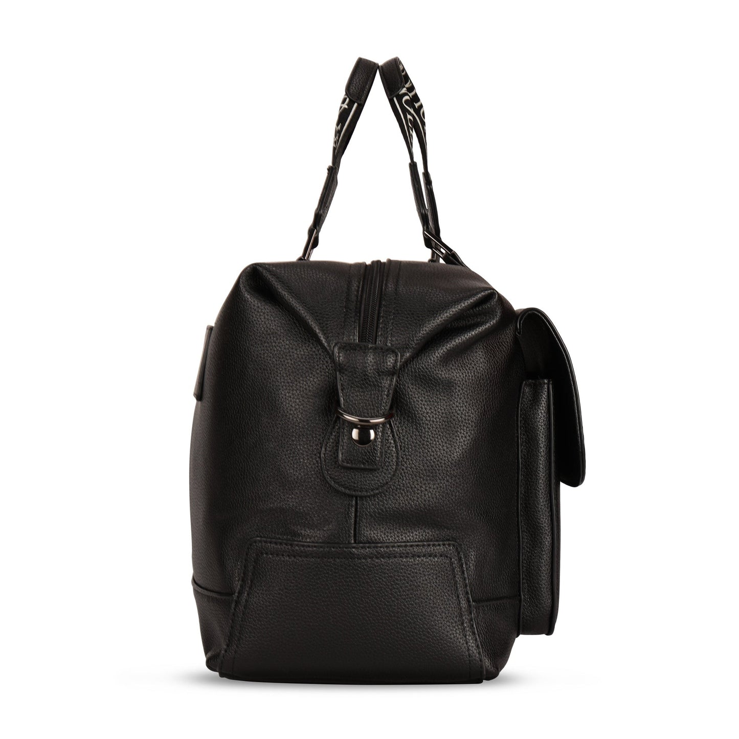 Magnolia PU Leather Women Black Handbag
