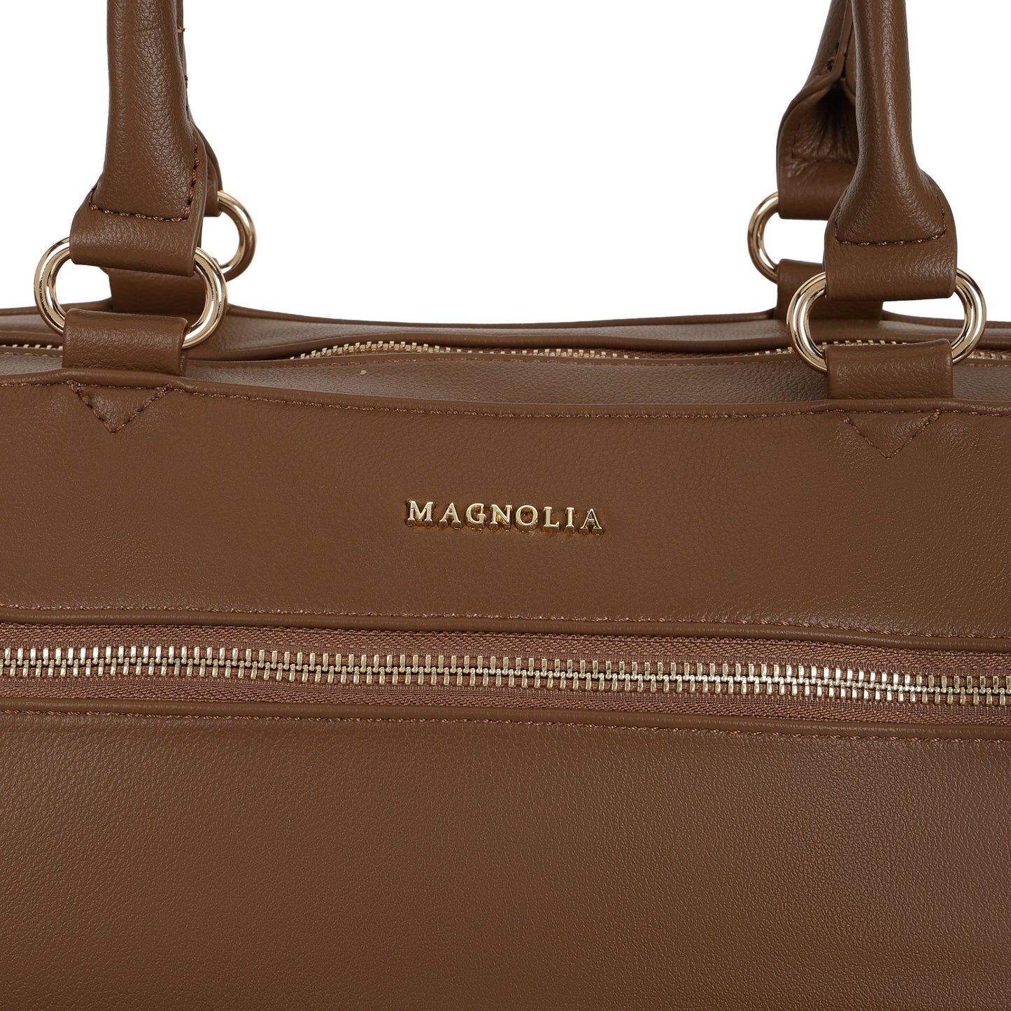 Magnolia PU Leather  Brown Duffle Bag