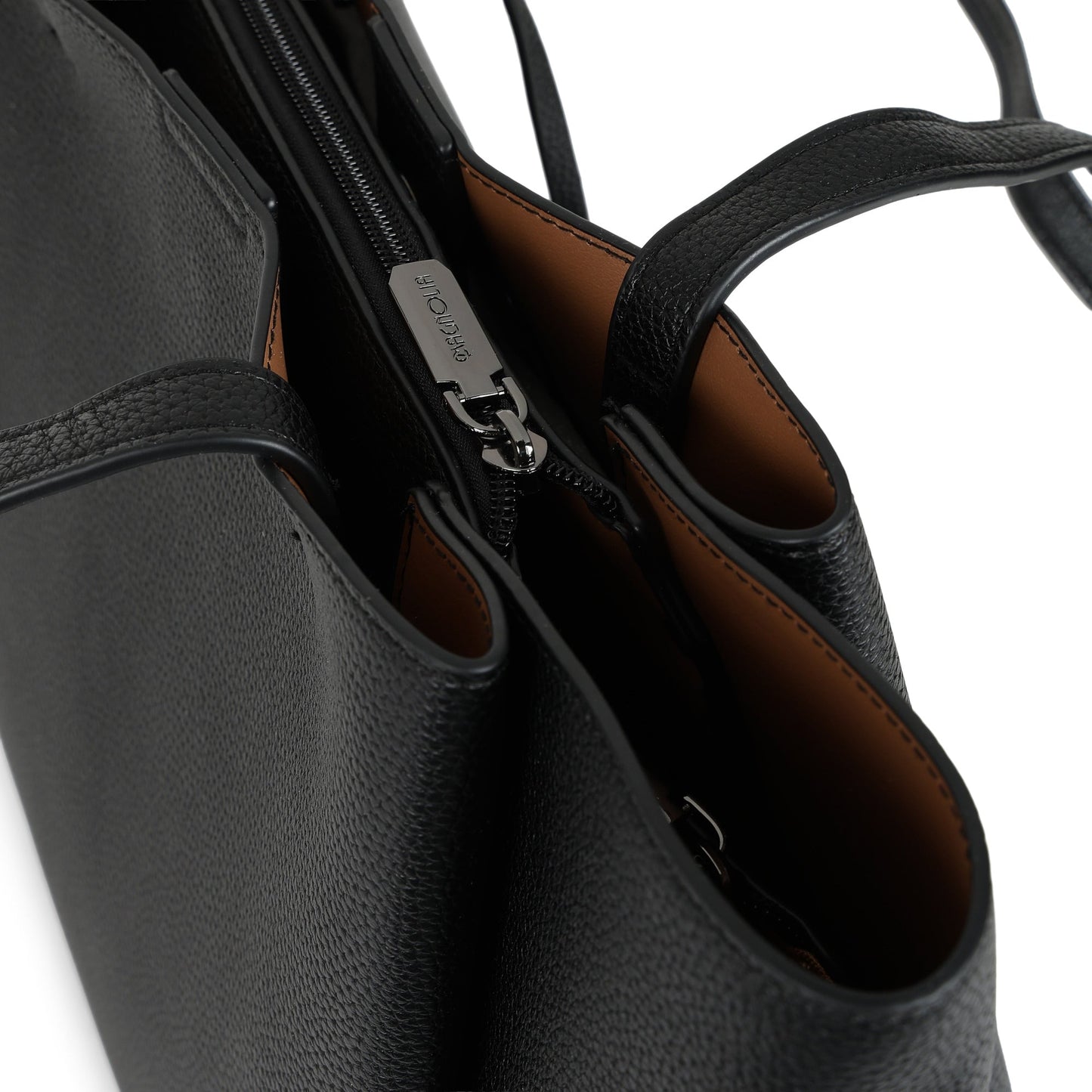 Magnolia PU Leather Women Black Tote Bag