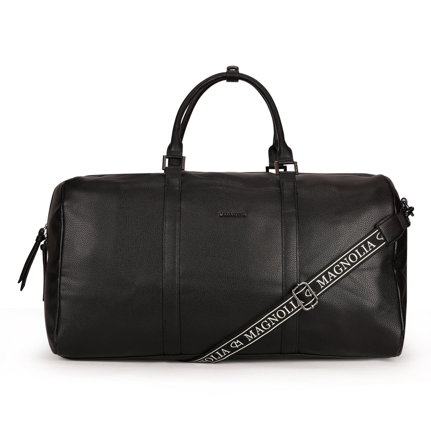 Magnolia PU Leather  Black Duffle Bag
