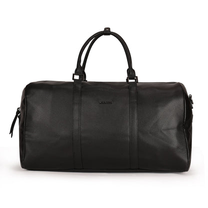 Magnolia PU Leather  Black Duffle Bag