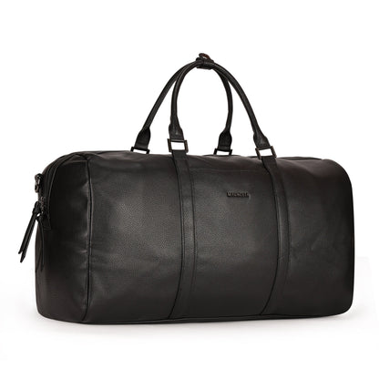 Magnolia PU Leather  Black Duffle Bag