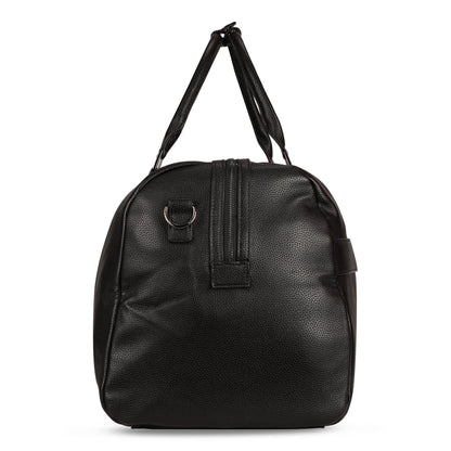 Magnolia PU Leather  Black Duffle Bag