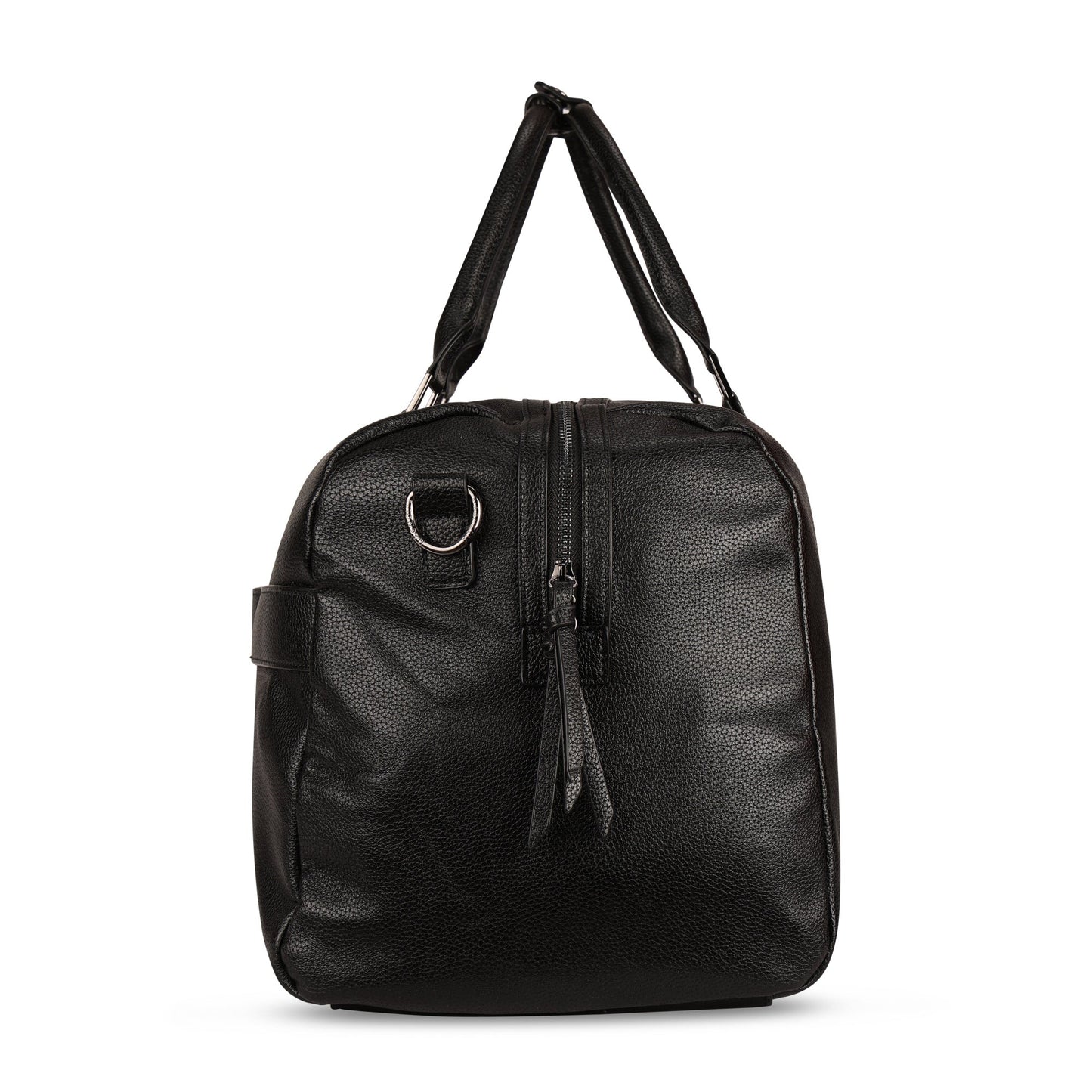 Magnolia PU Leather  Black Duffle Bag