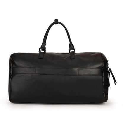 Magnolia PU Leather  Black Duffle Bag