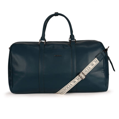 Magnolia PU Leather  Blue Duffle Bag