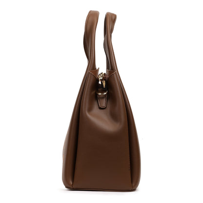 Magnolia PU Leather Women Embroidered Coffee Shoulder Bag