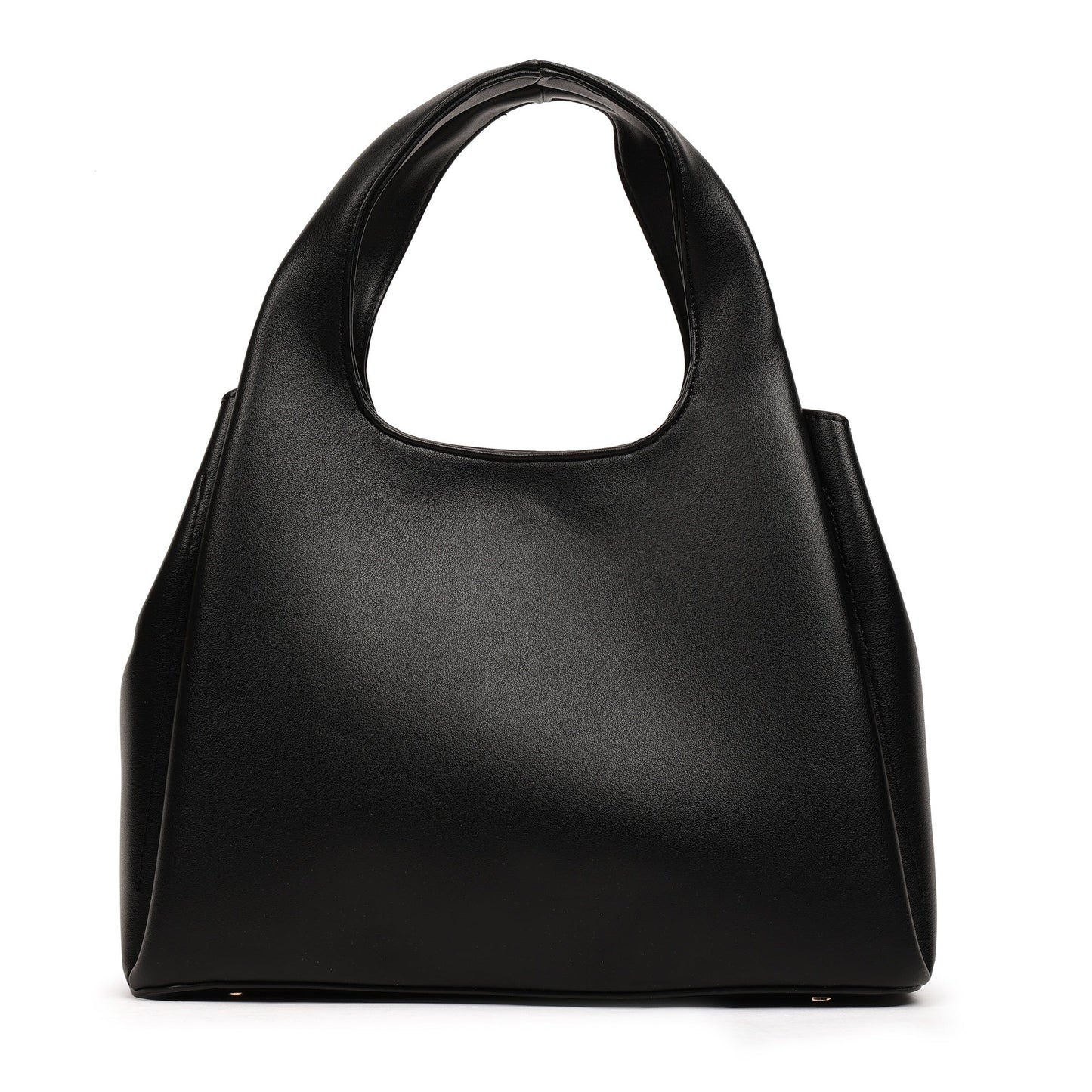 Magnolia PU Leather Women Embroidered Black Shoulder Bag