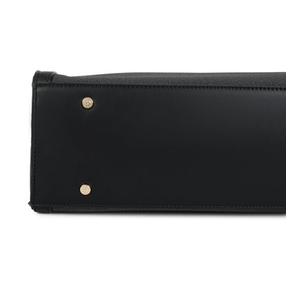 Magnolia PU Leather Women Black Shoulder Bag