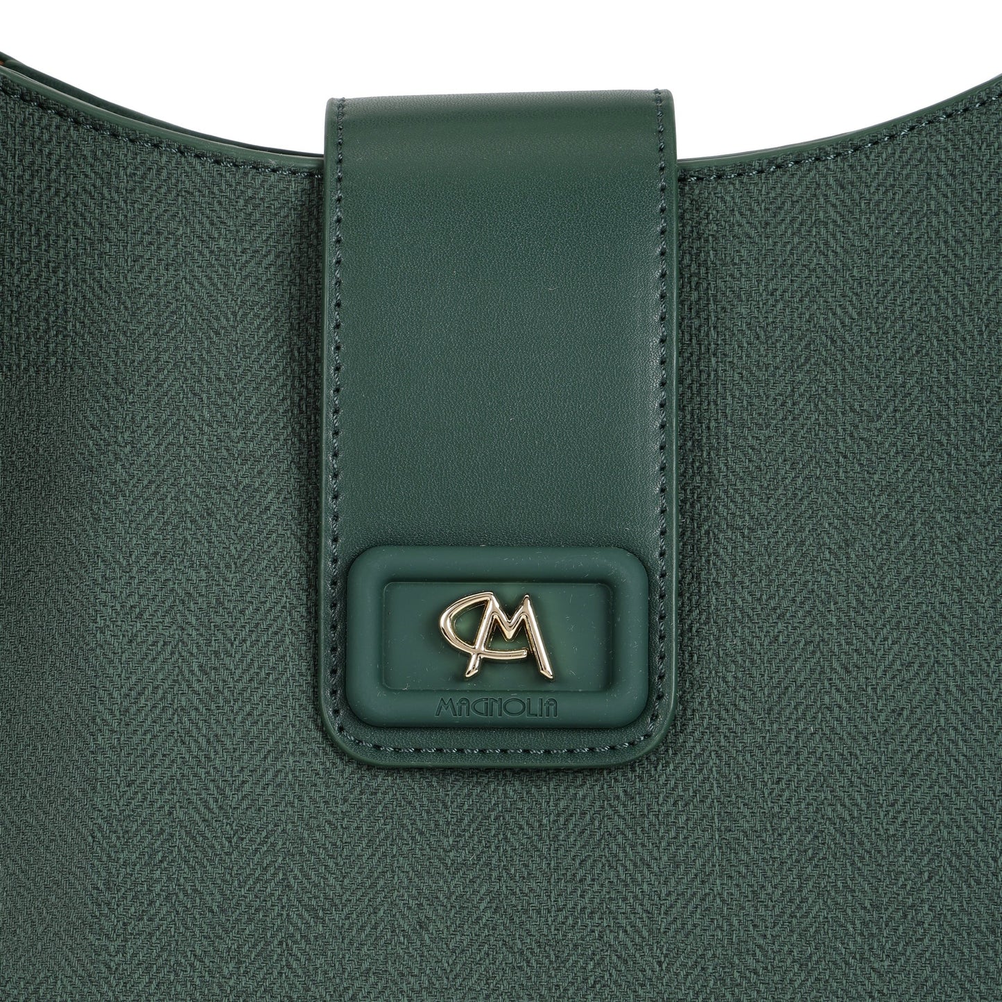 Magnolia PU Leather Women Green Shoulder Bag