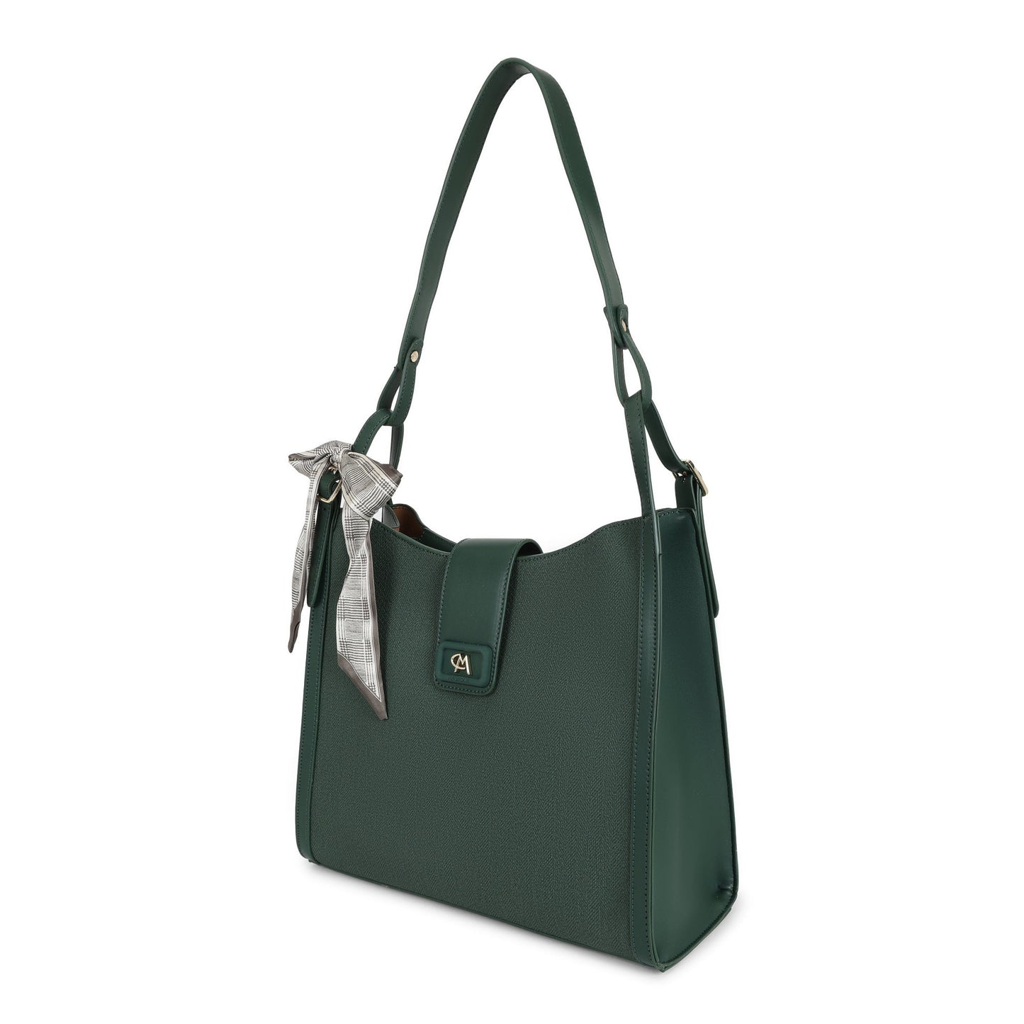 Magnolia PU Leather Women Green Shoulder Bag