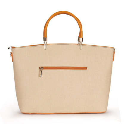 Magnolia PU Leather Women Khaki Tote Bag