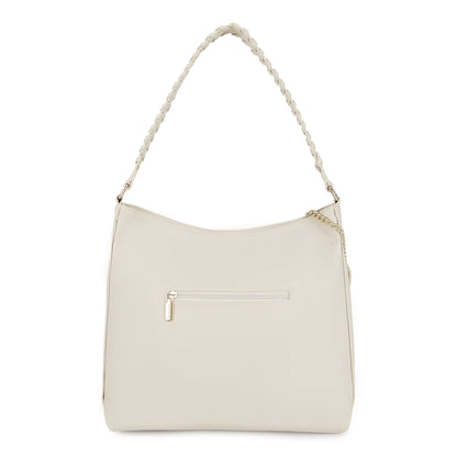 Magnolia PU Leather Women Beige Tote Bag