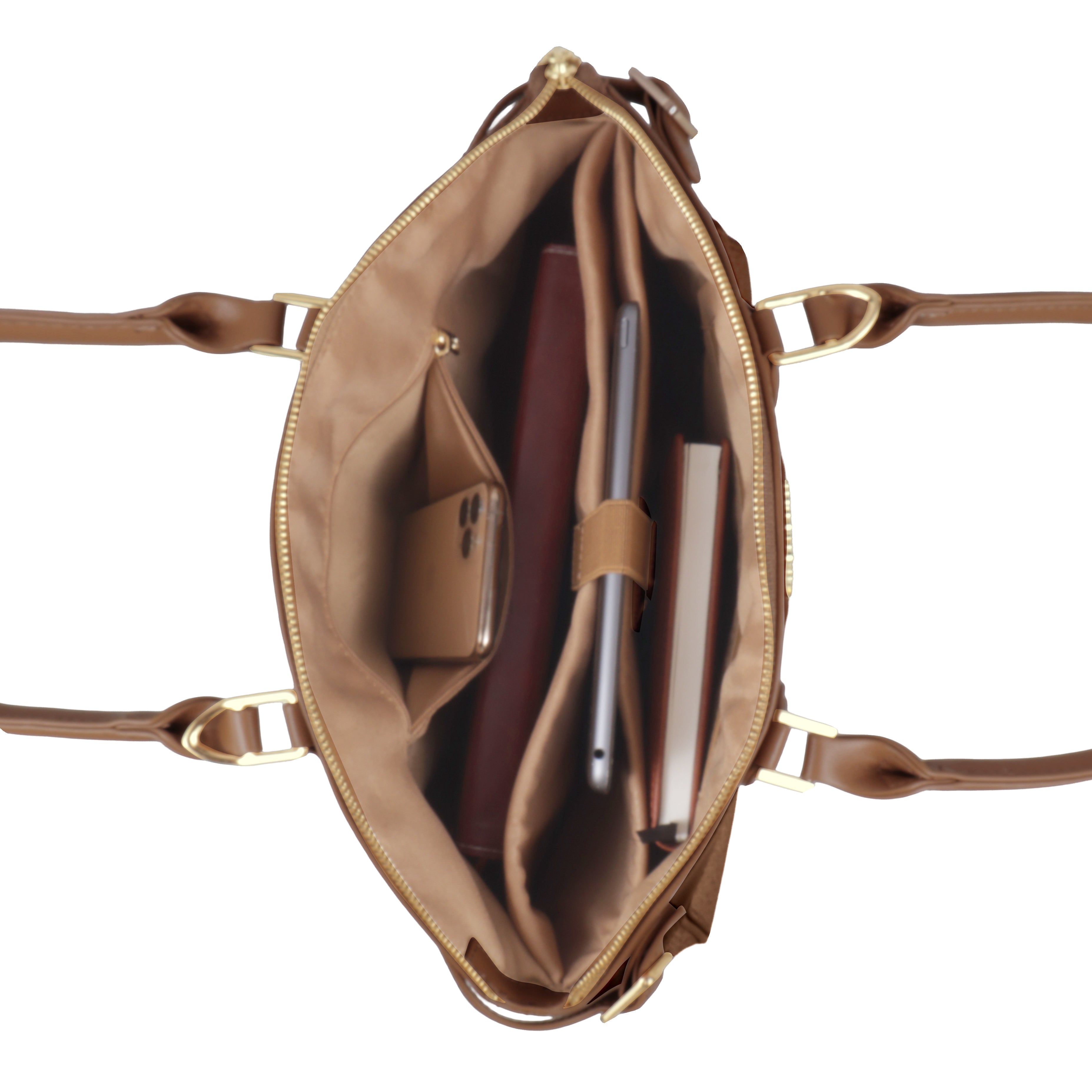 Trendy Leather Tote Bag with Detachable Shoulder Strap & Spacious Interior