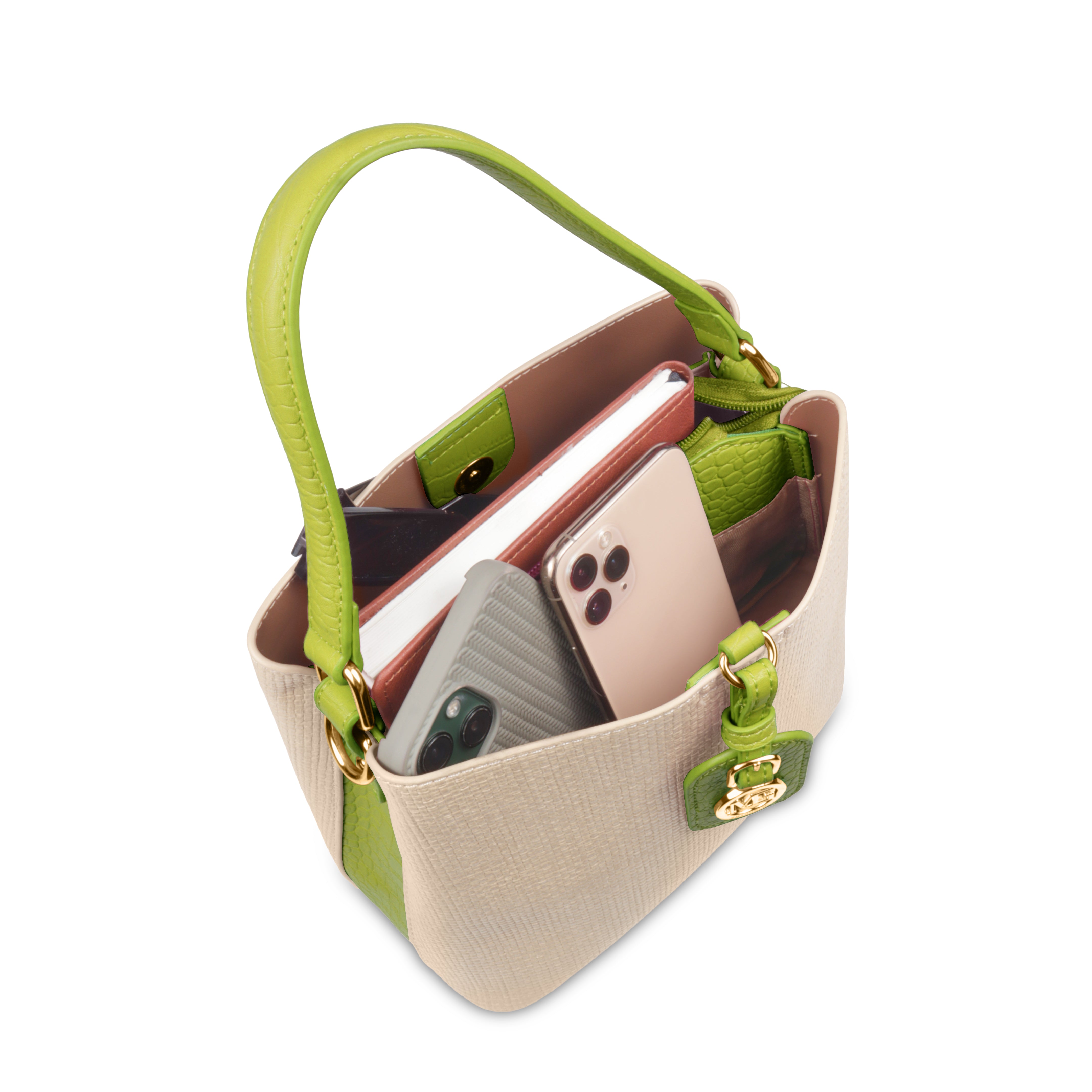 Fashionable Structured Handbag with Dual Handles