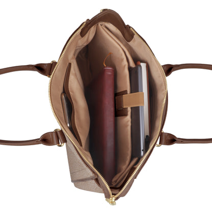 Magnolia Stylish Textured Handbag for Women - Elegant Shoulder Tote with Detachable Strap