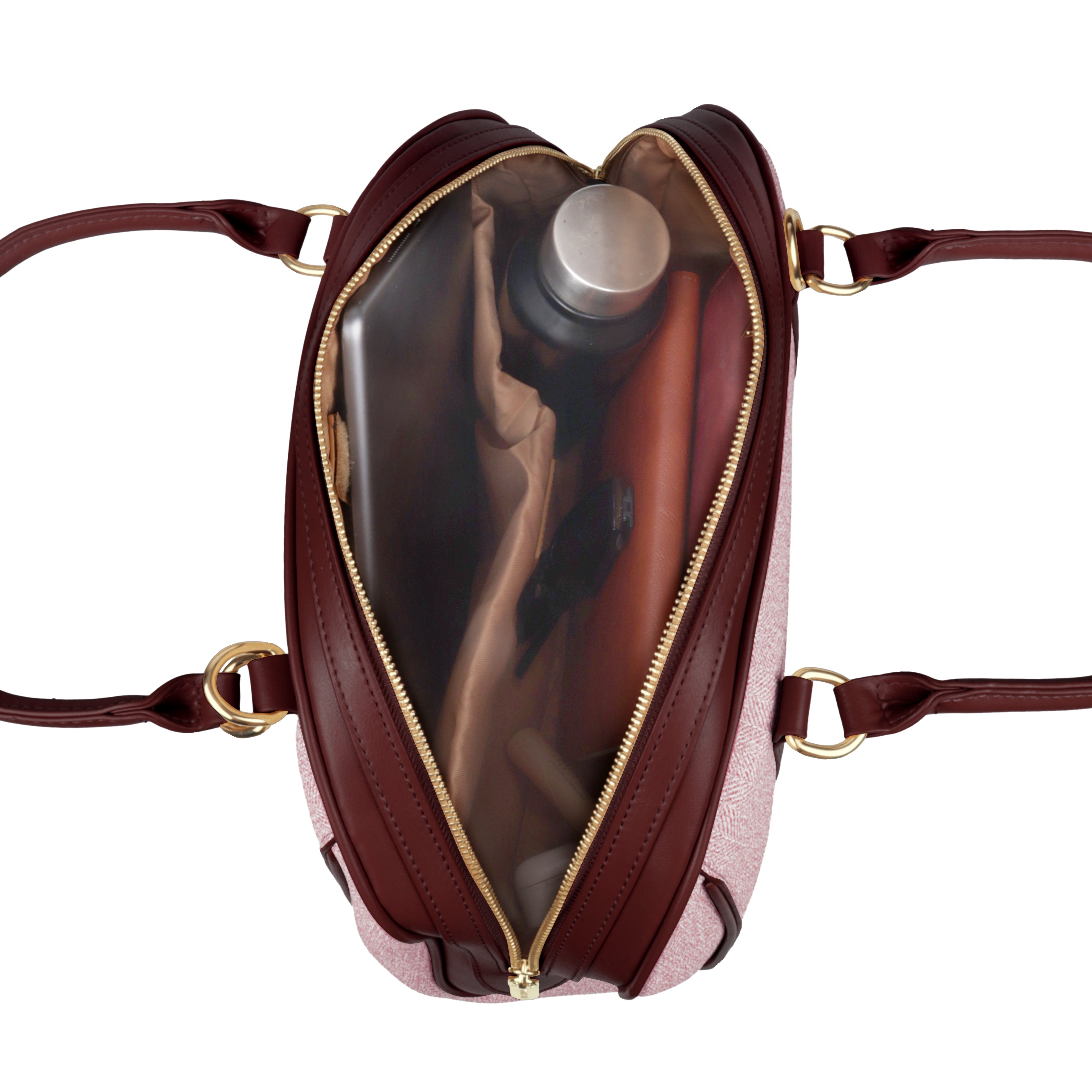 Magnolia Elegant Leatherette Handbag for Women with Detachable Strap