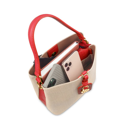 Fashionable Structured Handbag with Dual Handles