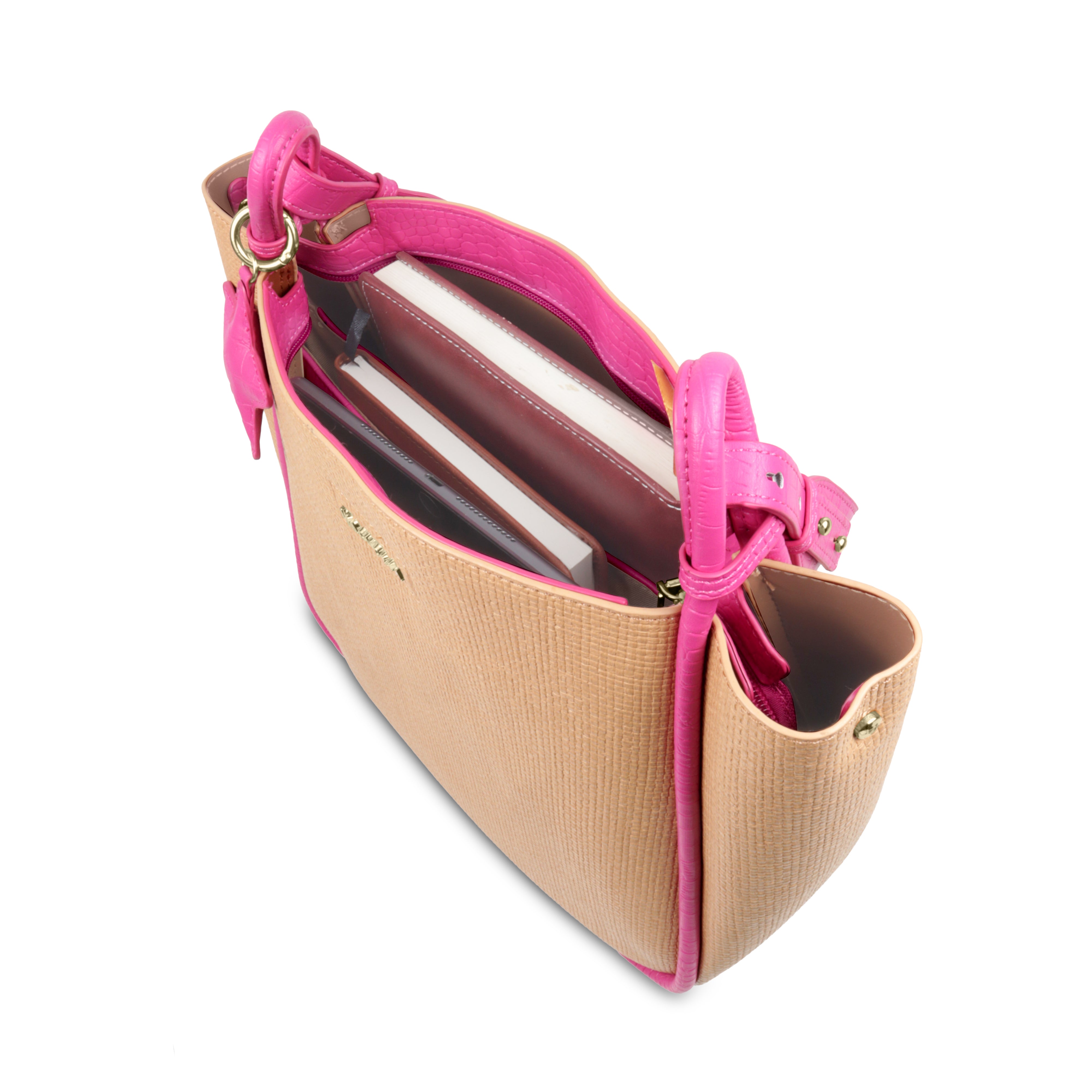 Stylish Leather Tote Bag with Star Charm & Spacious Interior