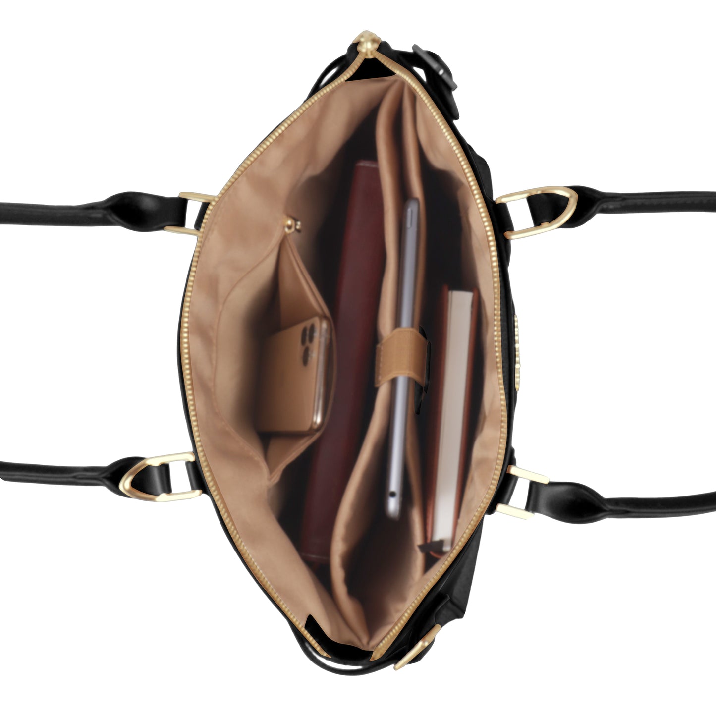 Trendy Leather Tote Bag with Detachable Shoulder Strap & Spacious Interior