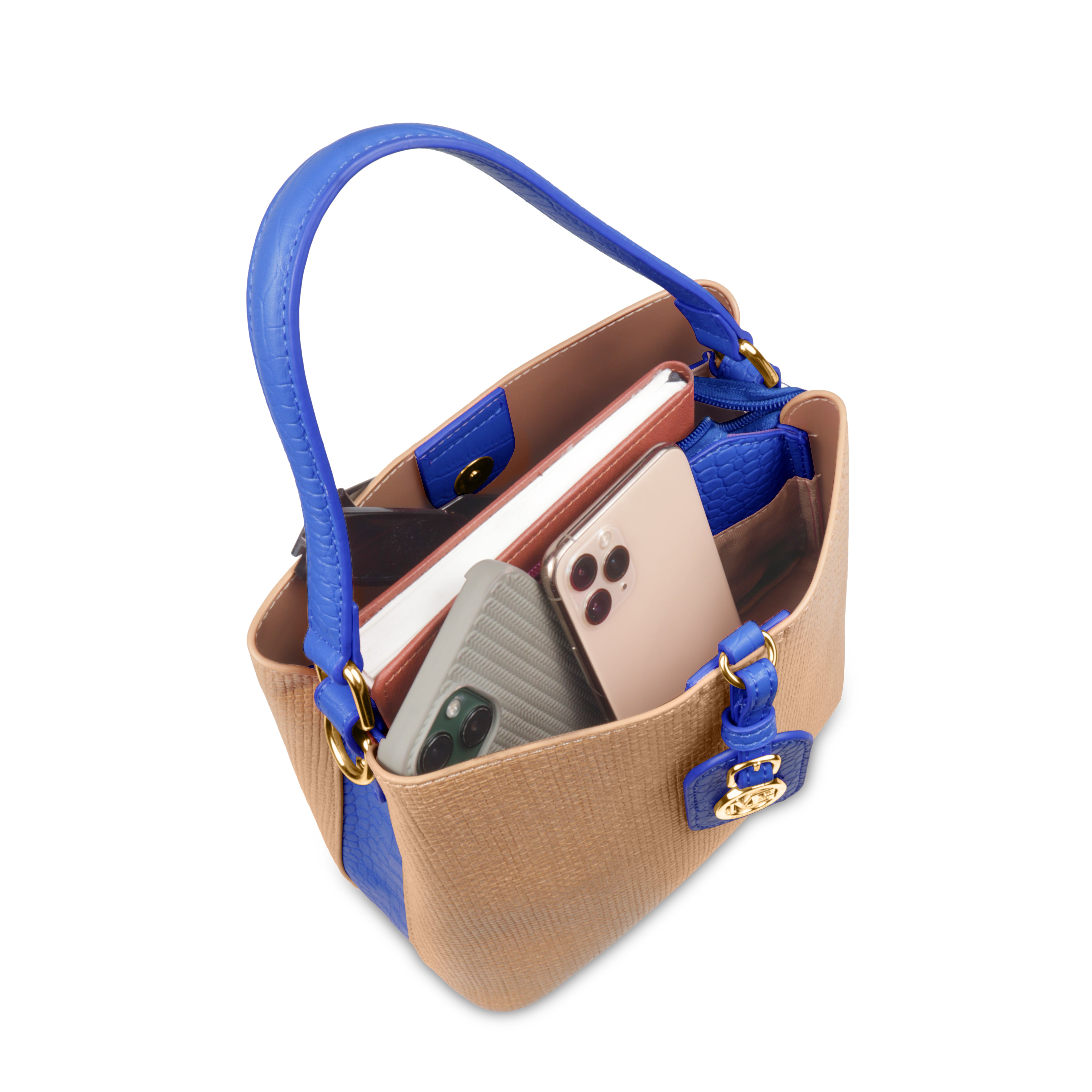 Fashionable Structured Handbag with Dual Handles
