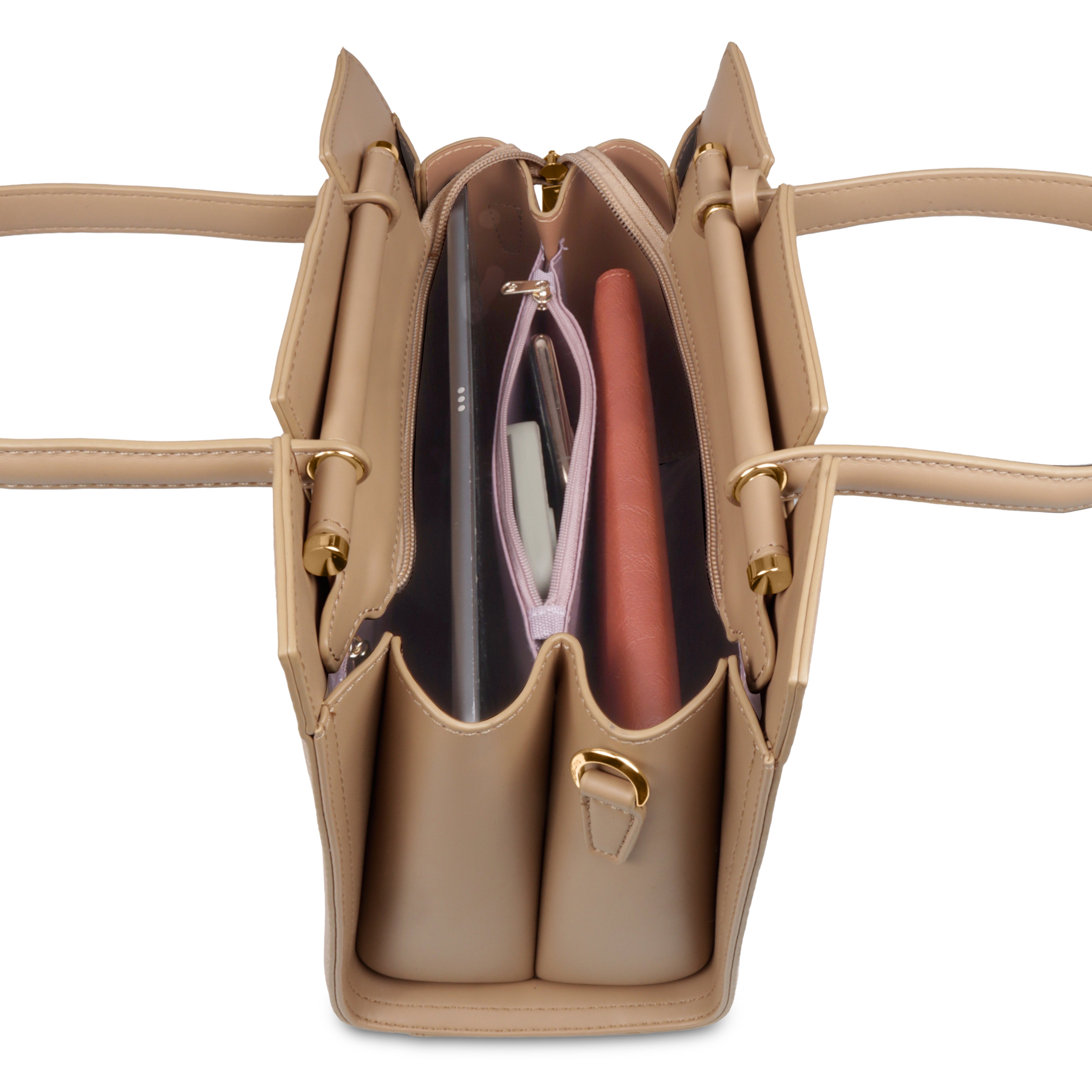 Magnolia Women’s Handbag – 9.5L Spacious Faux Leather Tote in Khaki