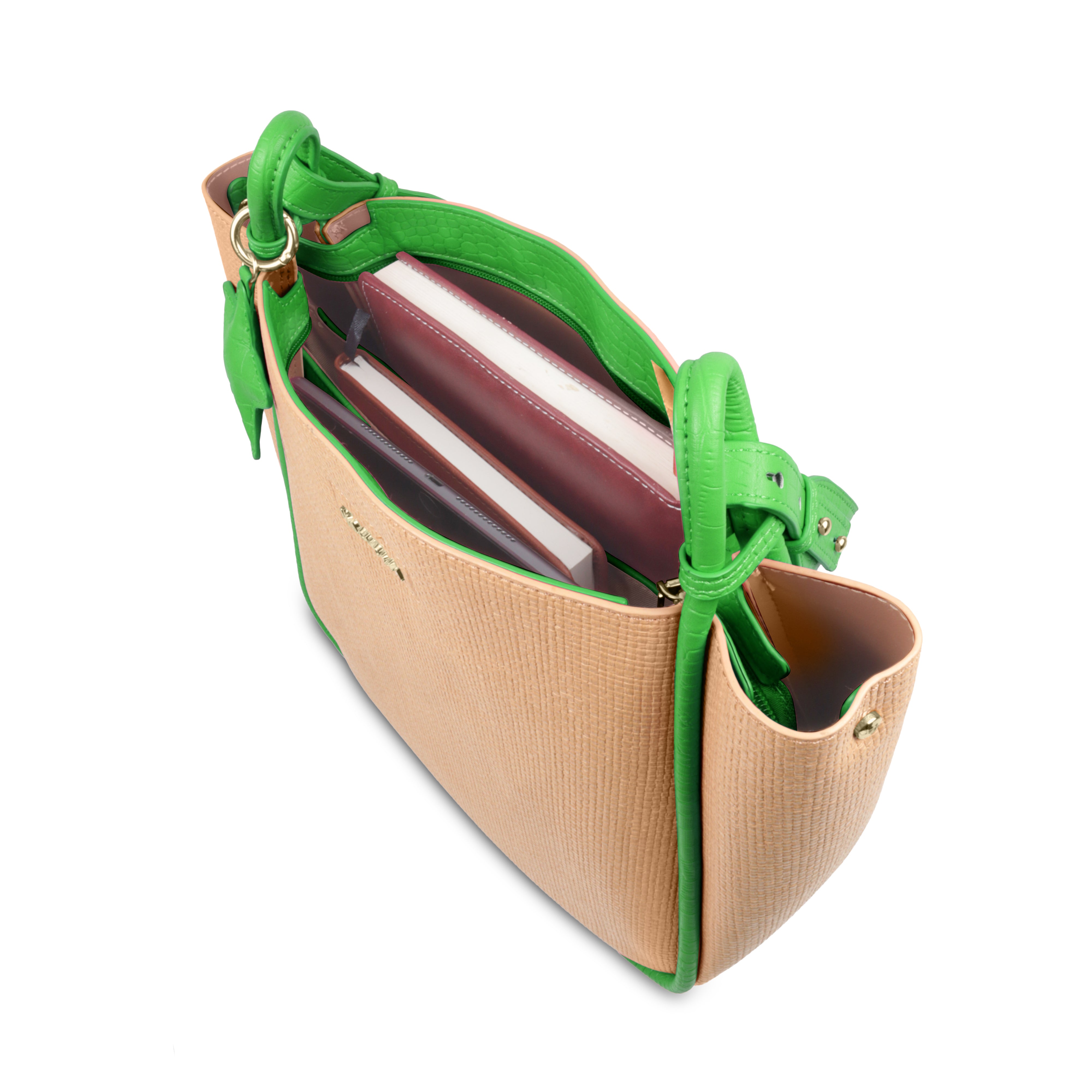 Stylish Leather Tote Bag with Star Charm & Spacious Interior
