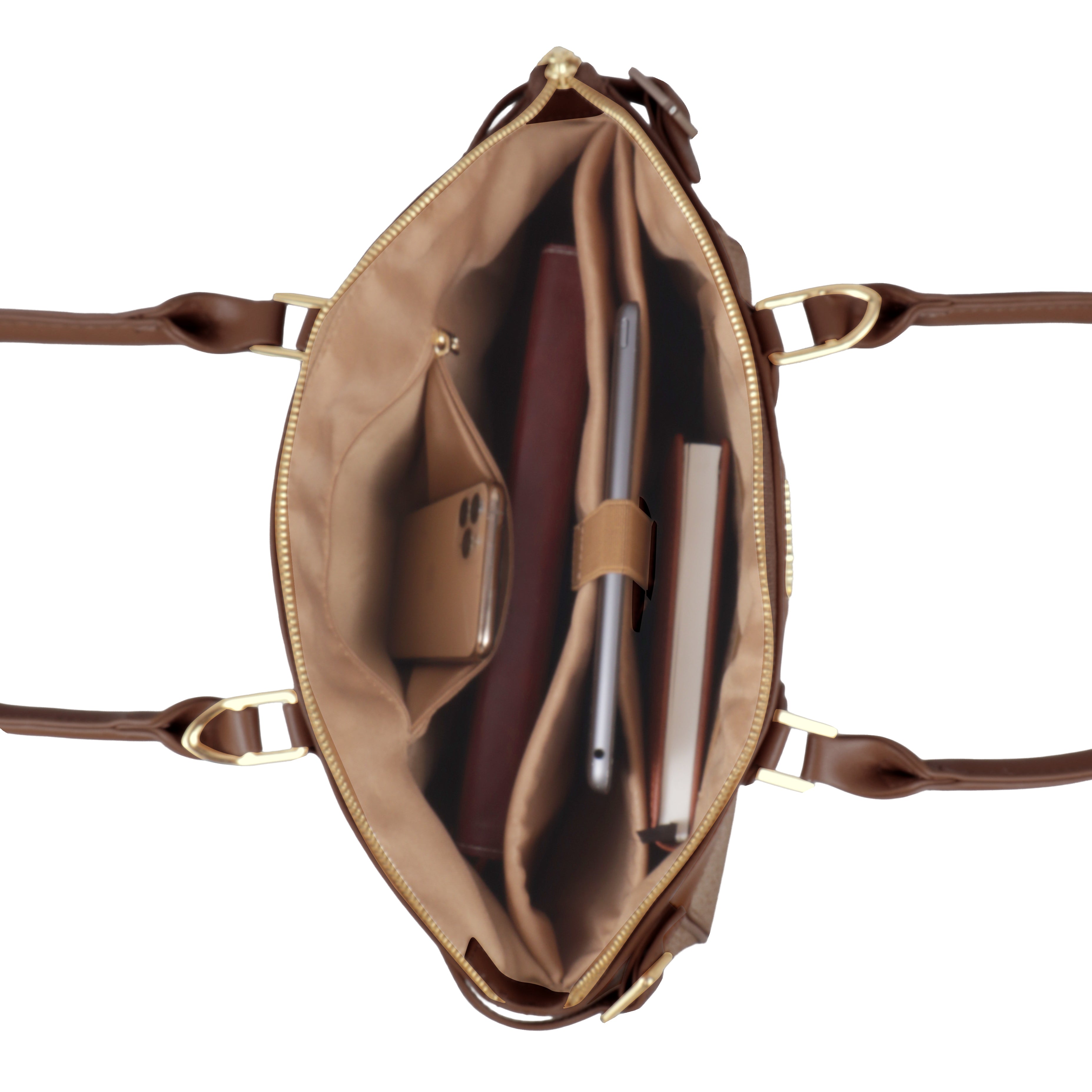 Trendy Leather Tote Bag with Detachable Shoulder Strap & Spacious Interior