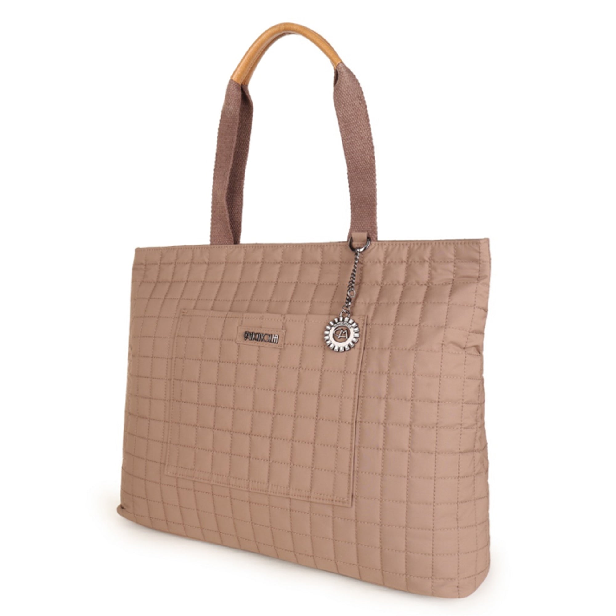 Brown Babette Large Quilted Tote Bag