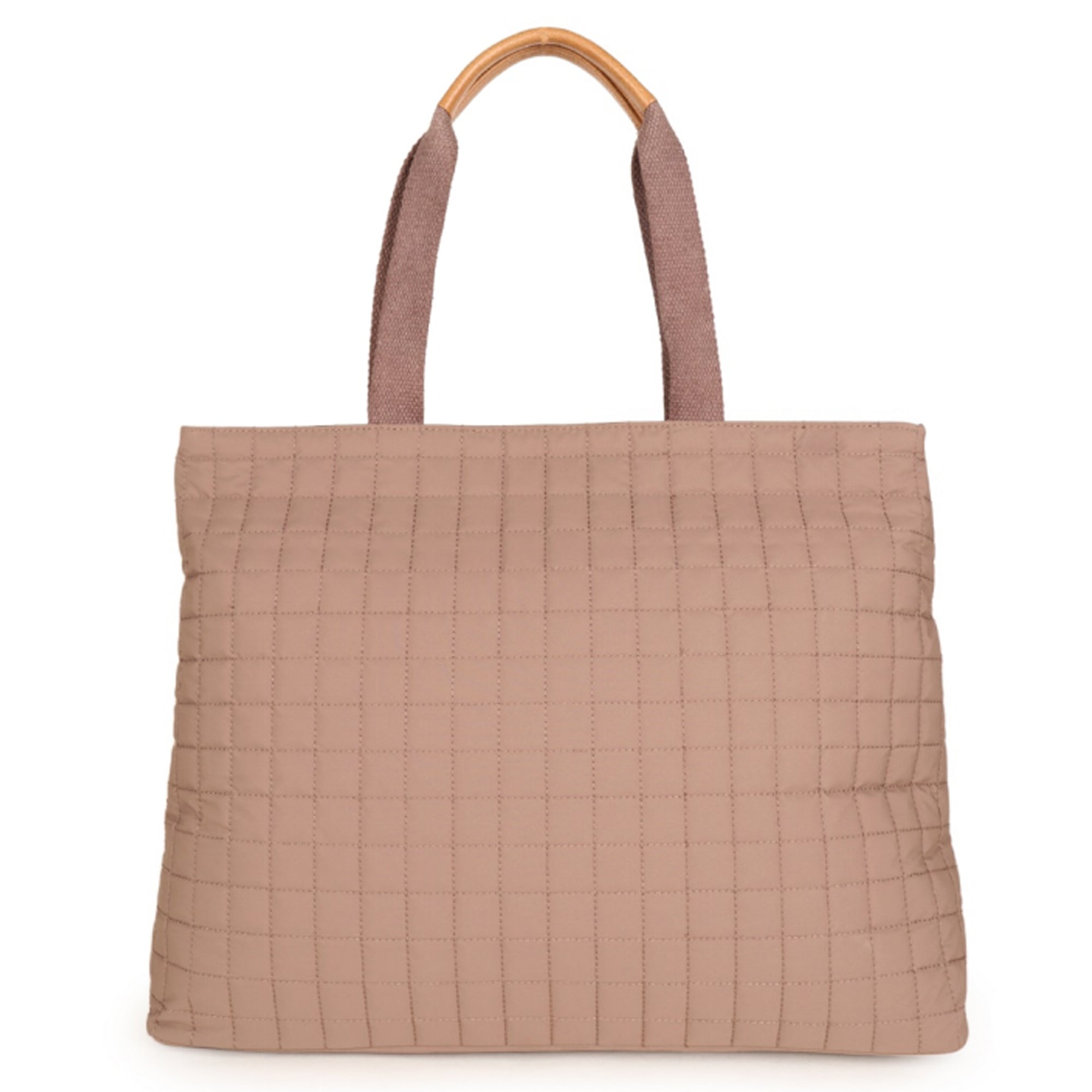 Brown Babette Large Quilted Tote Bag