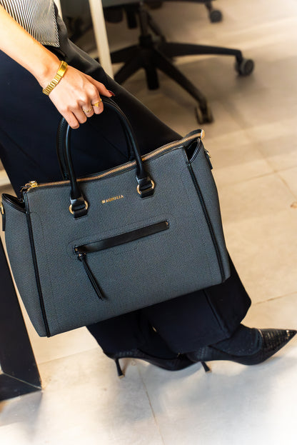 Magnolia Stylish Textured Handbag for Women - Elegant Shoulder Tote with Detachable Strap