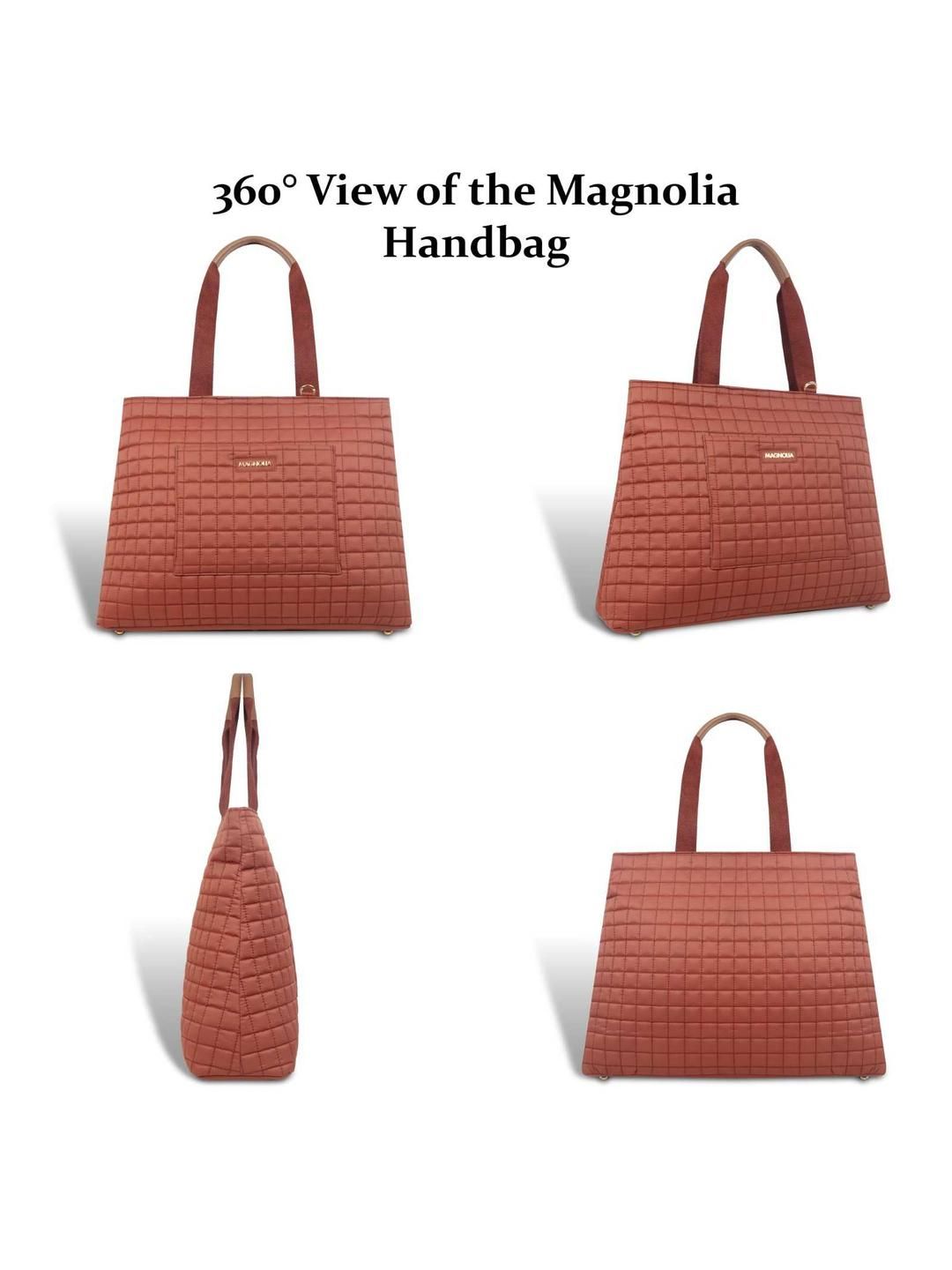 Magnolia Women Orange Tote Bag