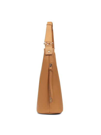 Magnolia Yellow PU Leather Solid One Size Women Tote