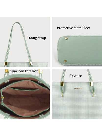 Magnolia Stylish Textured Tote Bag for Women with Spacious Compartments